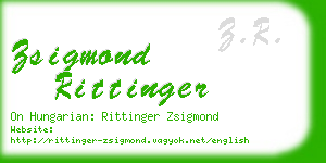 zsigmond rittinger business card